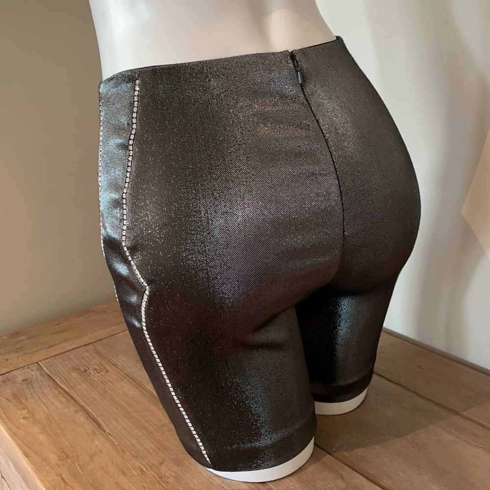 🎀AREA S  luxury silver BICYCLE SHORTS WITH CRYSTALS - Picture 7 of 15
